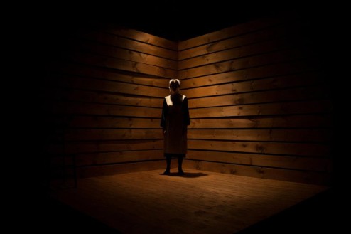 Actor Janice Rowland in Simpatico's The Amish Project