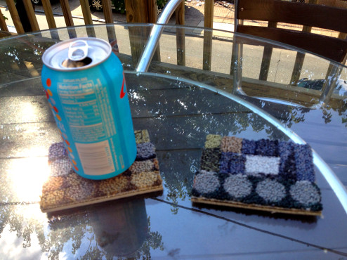 carpet sample coasters