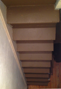 carpet samples:stairs before
