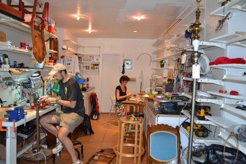 mike and sandra working