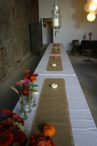 sam and ben's wedding table runners