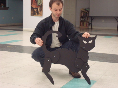 black cat puppet 1