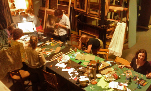 shadow puppet workshop inside