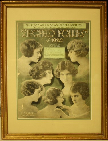 follies vintage music framed