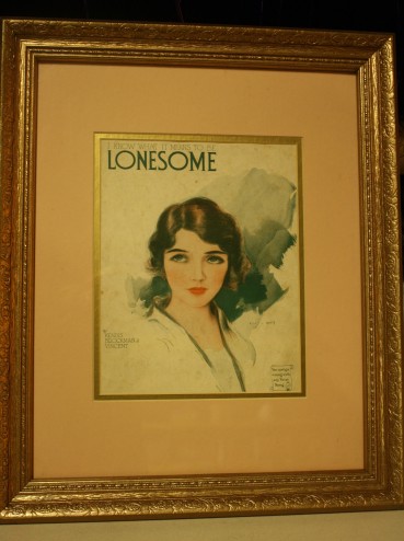 lonesome vintage music framed