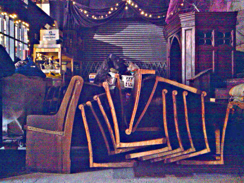 pew pile in dock