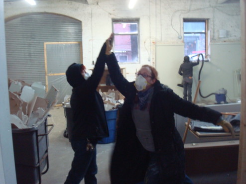 Karyn and Alison high five