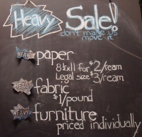 heavy sale chalk sign