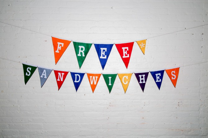 Read more about the article Free* Sandwiches reuses fabric!