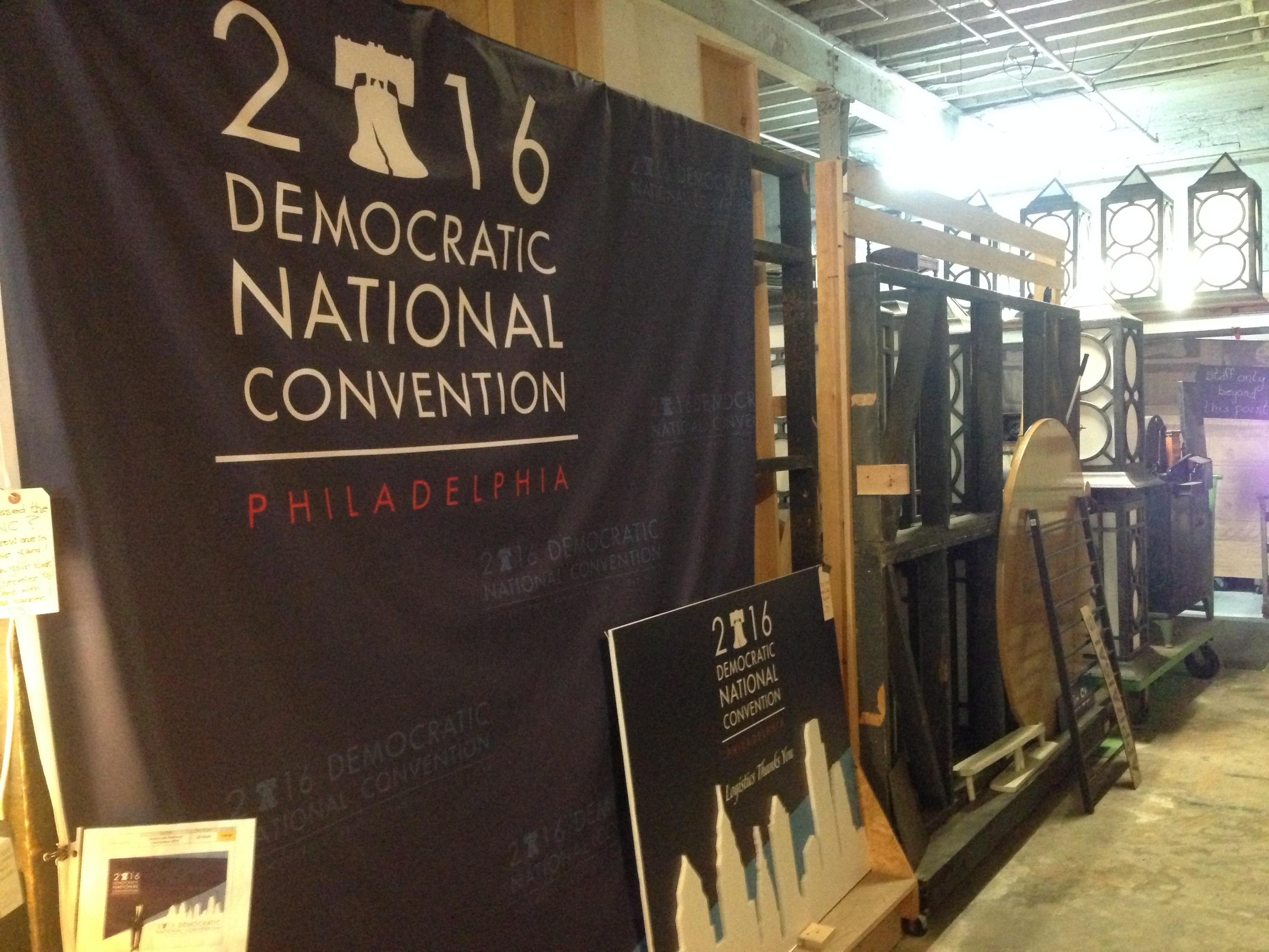 DNC large banner in store