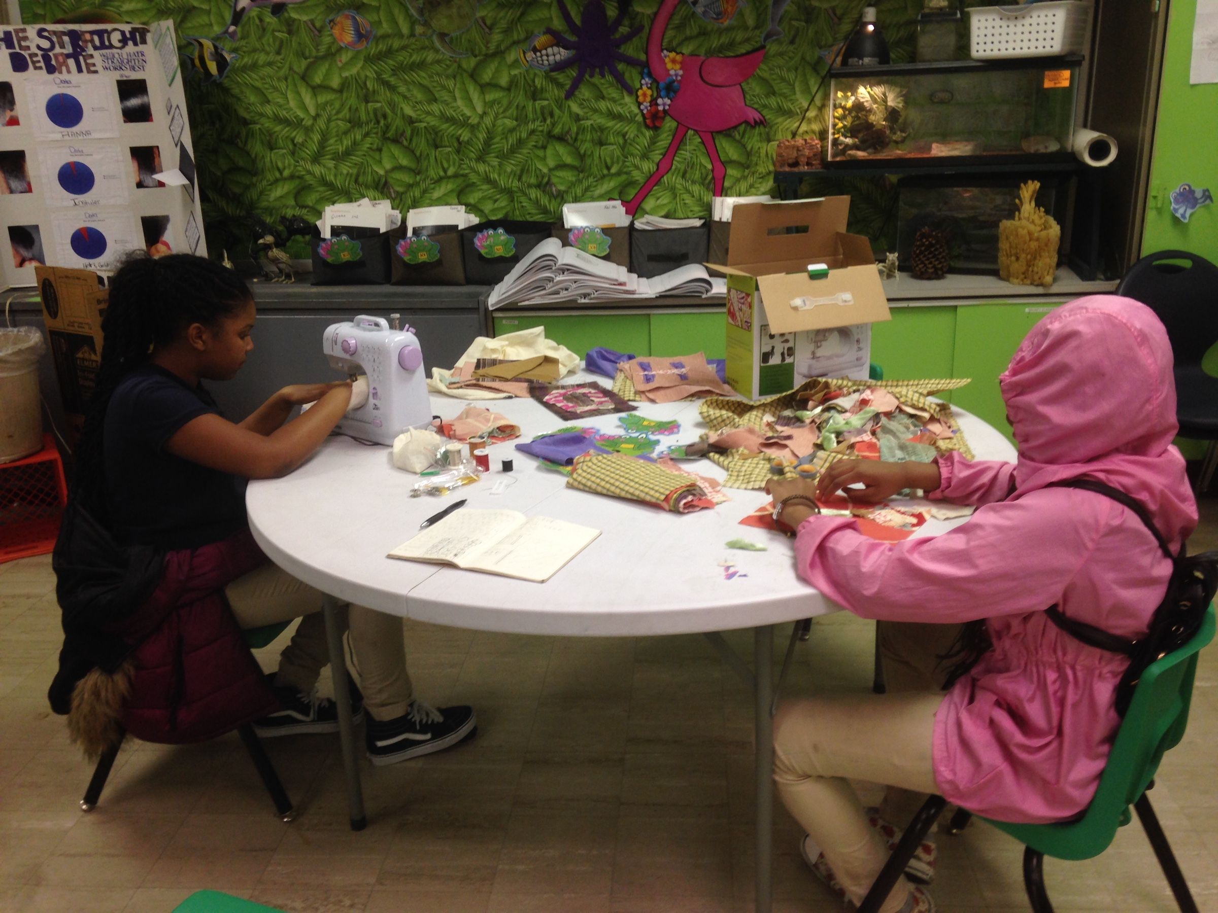 Read more about the article Student Art Using Reclaimed Fabric!