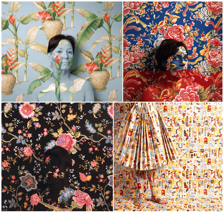 Collage of art by Cecilia Paredes