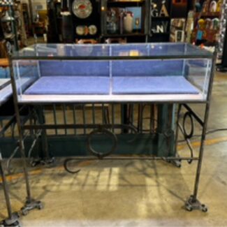 Wrought Iron and Glass Display Case