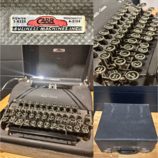 Vintage Sterling Smith-Corona Typewriter with Case